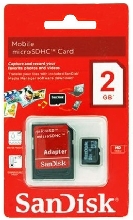 Карты памяти MicroSD - Карта памяти MicroSD SanDisk 2GB
