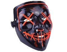Светящиеся маски - Светящаяся неоновая маска - Оранжевая