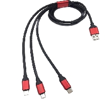 Зарядные устройства и кабели - Универсальный USB кабель 3 в 1 Lighting Micro USB Type-C