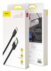 Кабели Baseus - Baseus double fast charging USB cable USB For Type-C 5A 1M Black