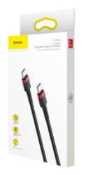Кабели Baseus - Baseus  Cafule Series Type-C PD2.0 60W Flash charge Cable(20V 3A) 1M Red black