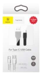 Кабели Baseus - Baseus tough series cable For Type-C 2A 1M White