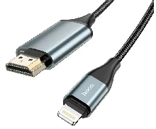Зарядные устройства и кабели - Видеокабель HOCO UA15 4K HDMI - Lightning 2 м