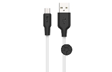 Зарядные устройства и кабели - Кабель USB HOCO X21 Plus Silicone USB - MicroUSB 25 см
