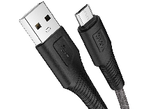 Зарядные устройства и кабели - Кабель HOCO X58 Airy USB - MicroUSB, 2.4А, 1 м, черный