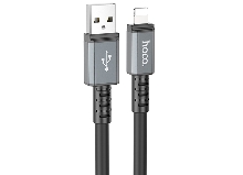 Зарядные устройства и кабели - Кабель HOCO X85 Strength USB - Lightning, 2.4А, 1 м, черный/белый