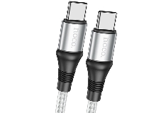 Зарядные устройства и кабели - Кабель USB-C HOCO X50 Exquisito Type-C - Type-C, 5A, 1 м, серый/черный