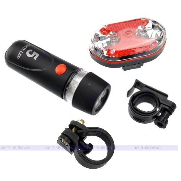 Велосипедные фонари - Комплект светодиодных фонарей для велосипеда M09-1