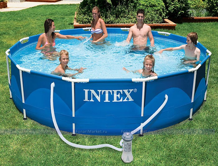 Водные игры - Бассейн Интекс (Intex) 366х99 каркасный Metal Frame Pool