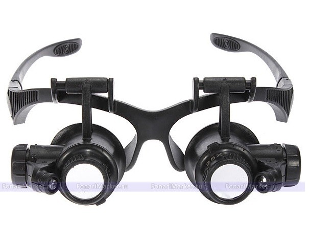 Лупы - Лупа-очки бинокулярная 25.0Х с подсветкой MG9892-G