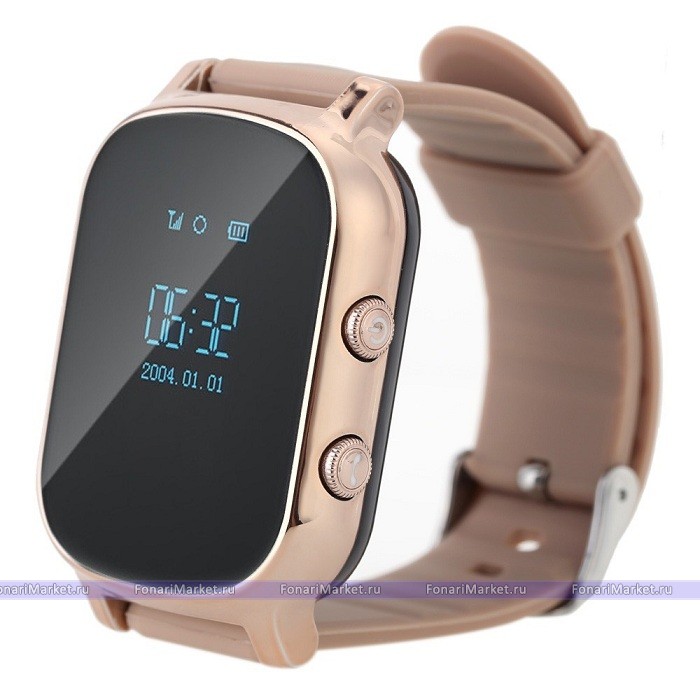 Детские часы-телефон - Умные часы-телефон Smart Watch T58 золотистые