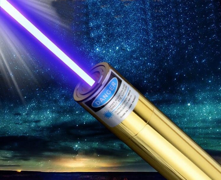 Лазерные указки - Синяя лазерная указка Золотой Дракон 80W