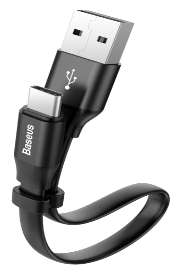 Кабели Baseus - Baseus Nimble Portable Cable For Type-C 2A 1.2M Black