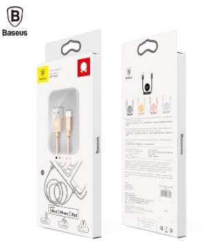 Кабели Baseus - Baseus Simple Version of AntiLa Series MFI Metal Charging Cable For iPhone6 1M Champagne Rose gold