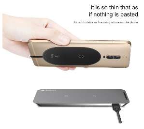 Беспроводные зарядки Baseus - Baseus Microfiber Wireless Charging Receiver For iPhone Black