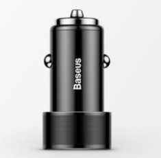 Автомобильные зарядки Baseus - Baseus Small Screw 3.4A Dual-USB Car Charger Black