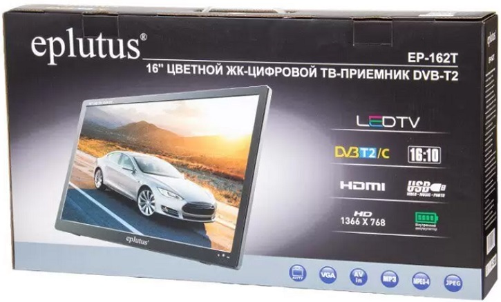 Автомобильные телевизоры - Автомобильный телевизор Eplutus EP-162T