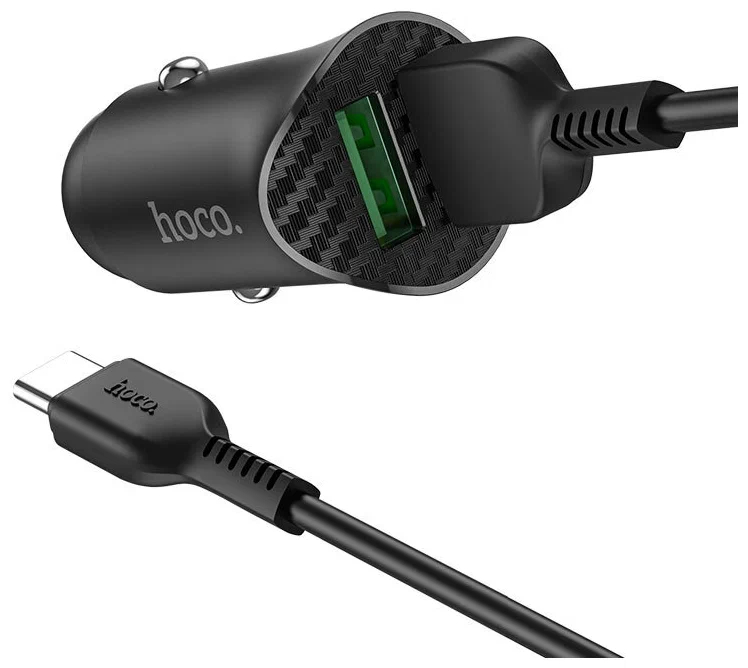 Зарядные устройства и кабели - Автомобильное зарядное устройство HOCO Z39 Farsighted USB - Type-C