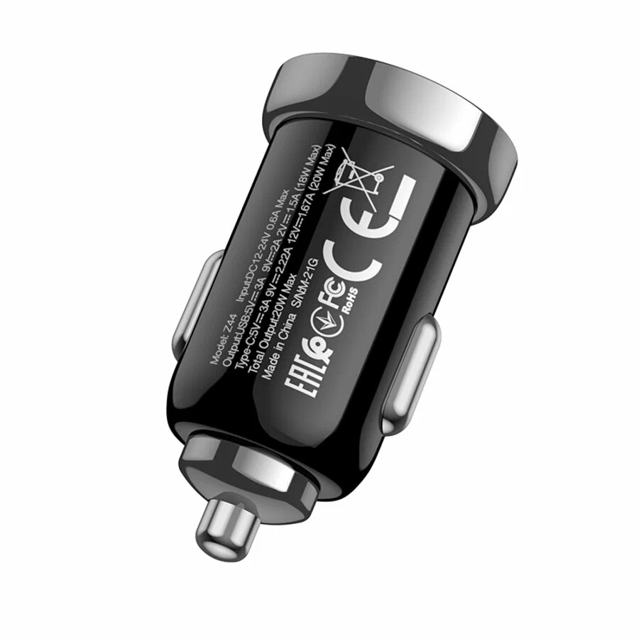 Зарядные устройства и кабели - Автомобильное зарядное устройство HOCO Z44 Leading