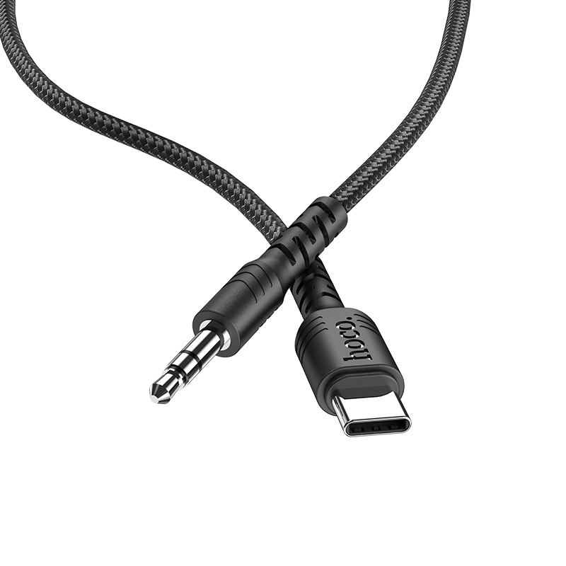 Зарядные устройства и кабели - Аудиокабель HOCO UPA17 AUX Jack 3.5 (m) - Type-C (m), 1 м