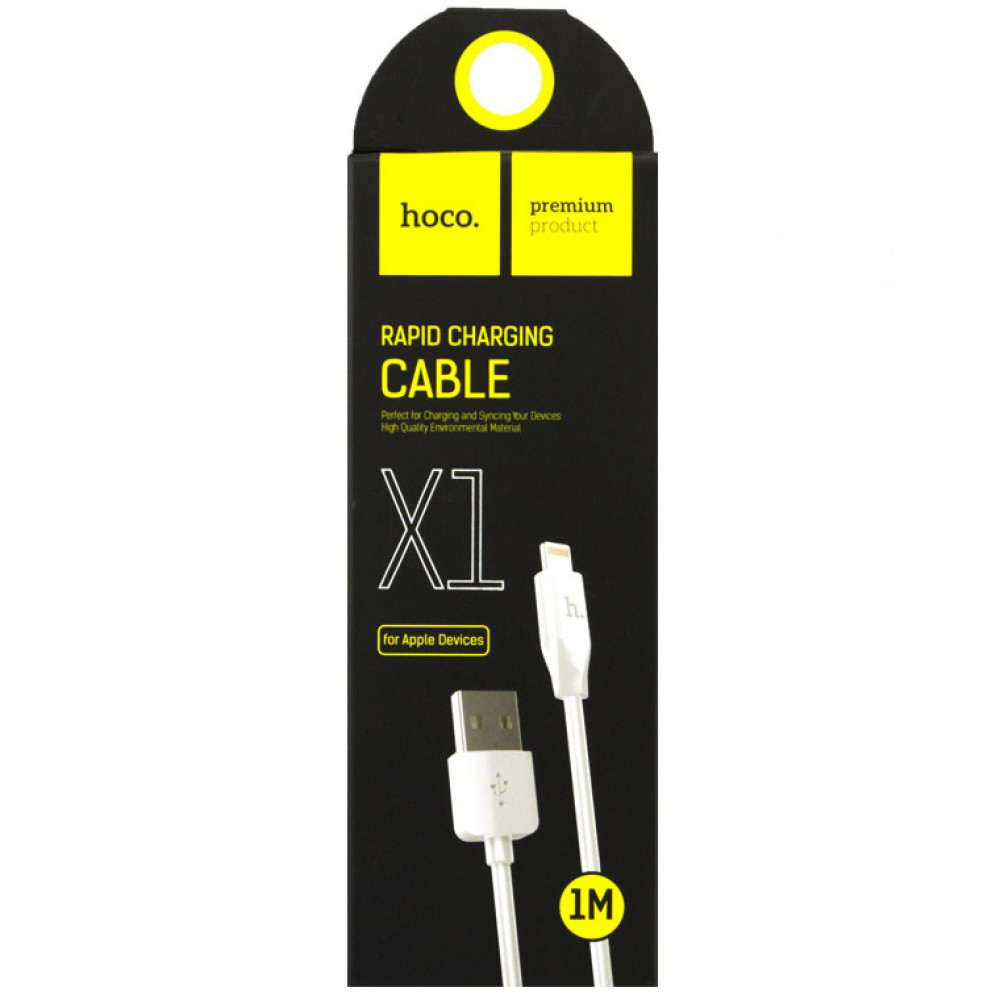 Зарядные устройства и кабели - Кабель USB HOCO X1 Rapid USB - Lightning, 2.1А, 1 м