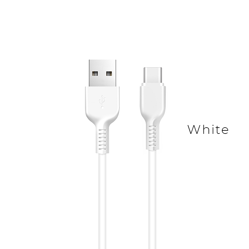 Зарядные устройства и кабели - Кабель USB HOCO X13 Easy USB - Type-C 1 м, белый/черный