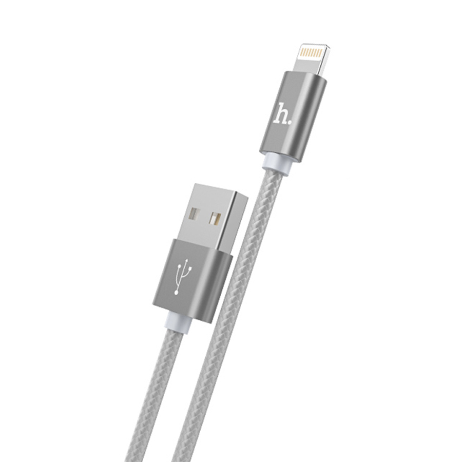 Зарядные устройства и кабели - Кабель USB HOCO X2 knitted USB - Lightning 1 м, золотой/тусклый