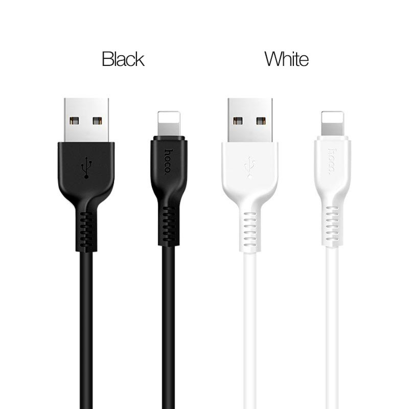 Зарядные устройства и кабели - Кабель USB HOCO X20 Flash USB - Lightning 1 м, черный/белый