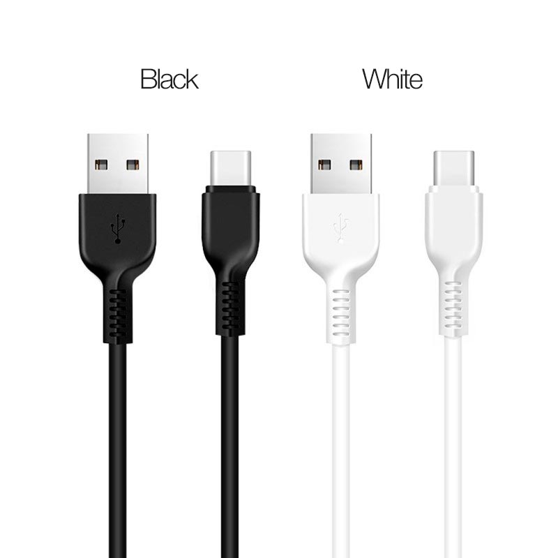 Зарядные устройства и кабели - Кабель USB HOCO X20 Flash USB - Type-C, 3A, 1 м черный/белый