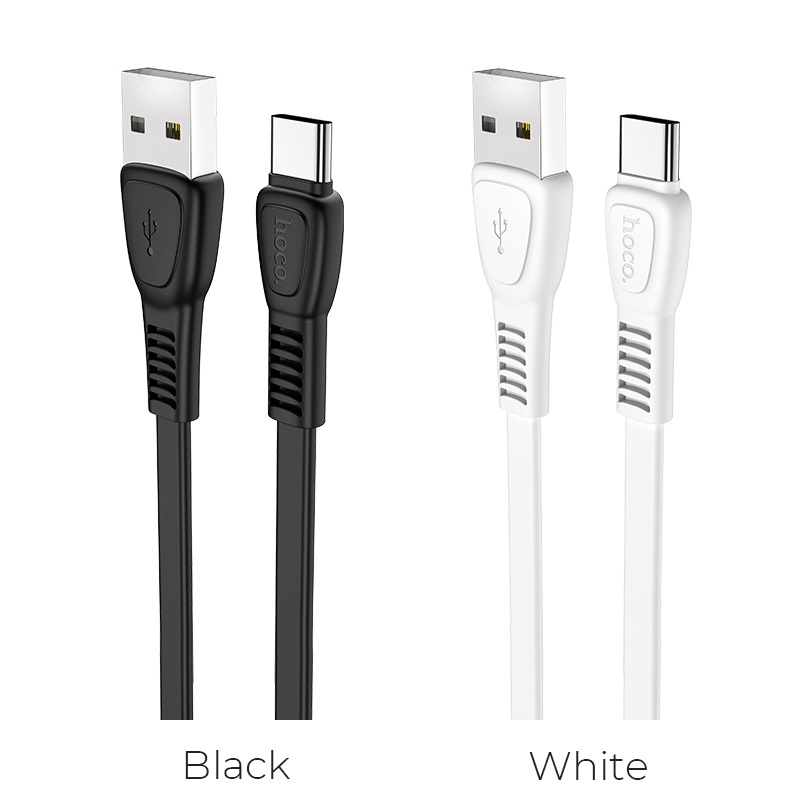 Зарядные устройства и кабели - Кабель USB HOCO X40 Noah Type-C, 3A, 1 м, белый/черный