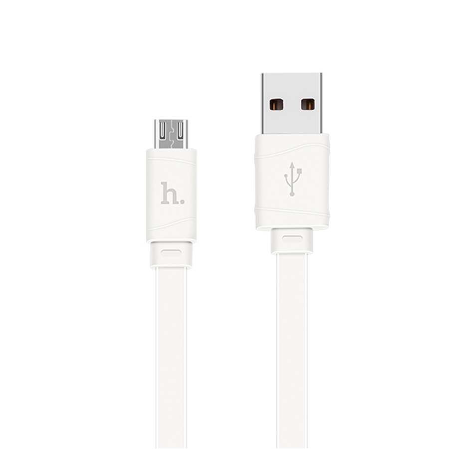 Зарядные устройства и кабели - Кабель USB HOCO X5 Bambo MicroUSB, 2.4А, 1 м, белый