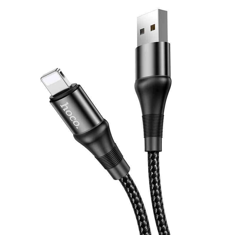 Зарядные устройства и кабели - Кабель HOCO X50 Excellent USB - Lightning, 2.4А, 1 м, черный