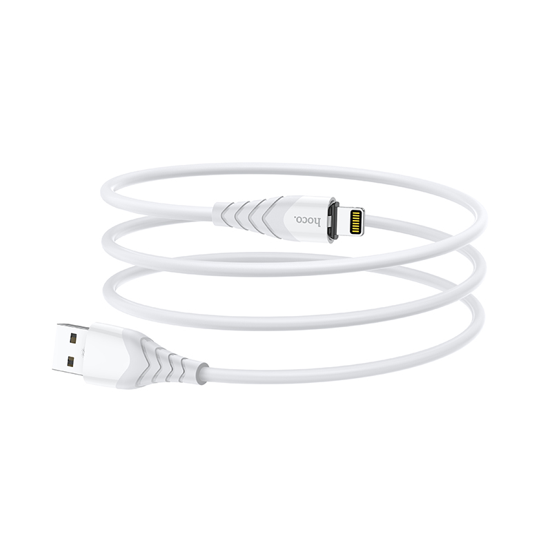 Зарядные устройства и кабели - Кабель HOCO X63 Racer USB - Lightning магнитный, 2.4А, 1 м, белый/черный