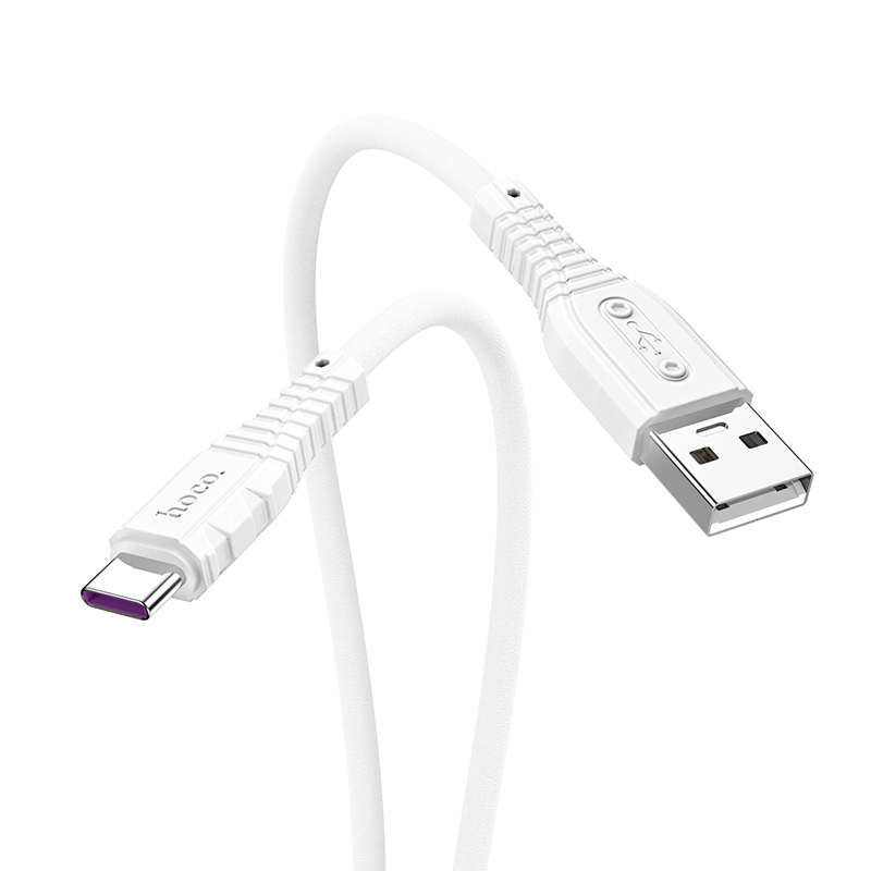 Зарядные устройства и кабели - Кабель HOCO X67 Nano USB - Type-C, 5A, 1 м, белый/черный