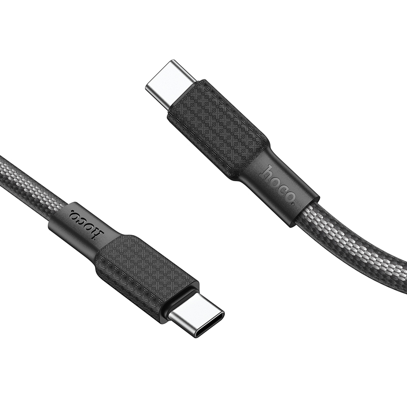 Зарядные устройства и кабели - Кабель HOCO X69 Jaeger USB - Type-C, 3A, 60W, 1 м, черный+белый