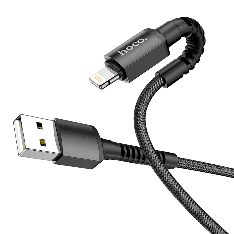 Зарядные устройства и кабели - Кабель HOCO X71 Especial USB - Lightning, 2.4А, 1 м, черный