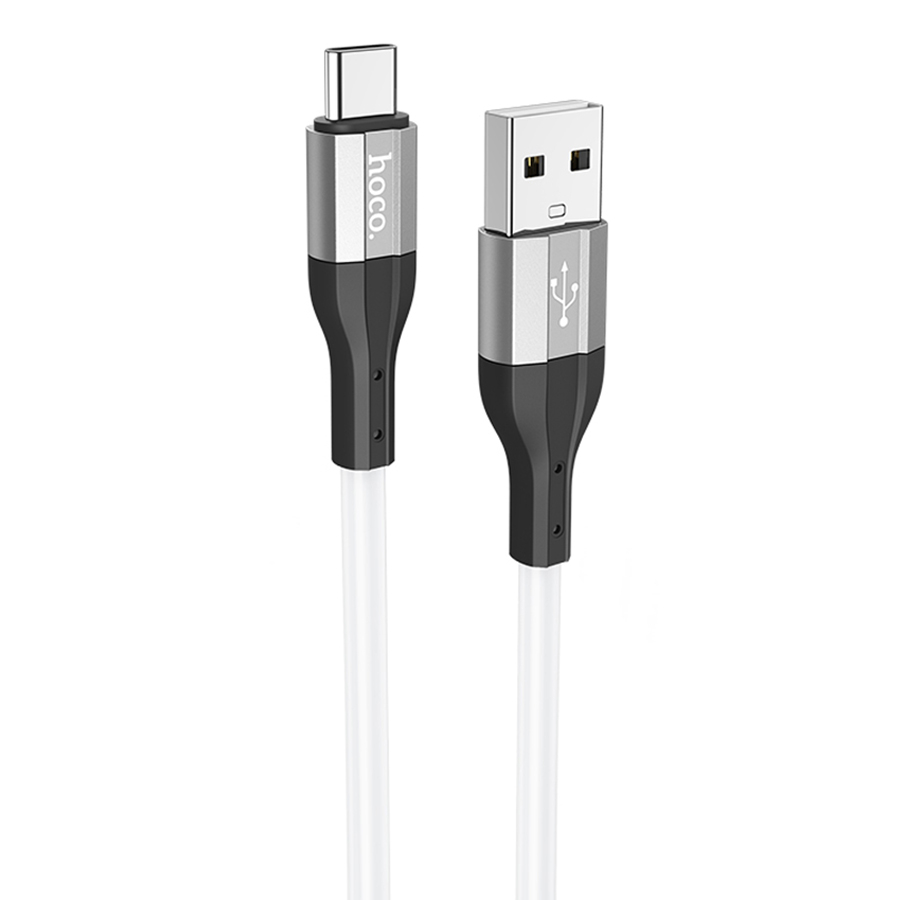 Зарядные устройства и кабели - Кабель HOCO X72 Creator USB - Type-C, 3A, 1 м, белый/черный