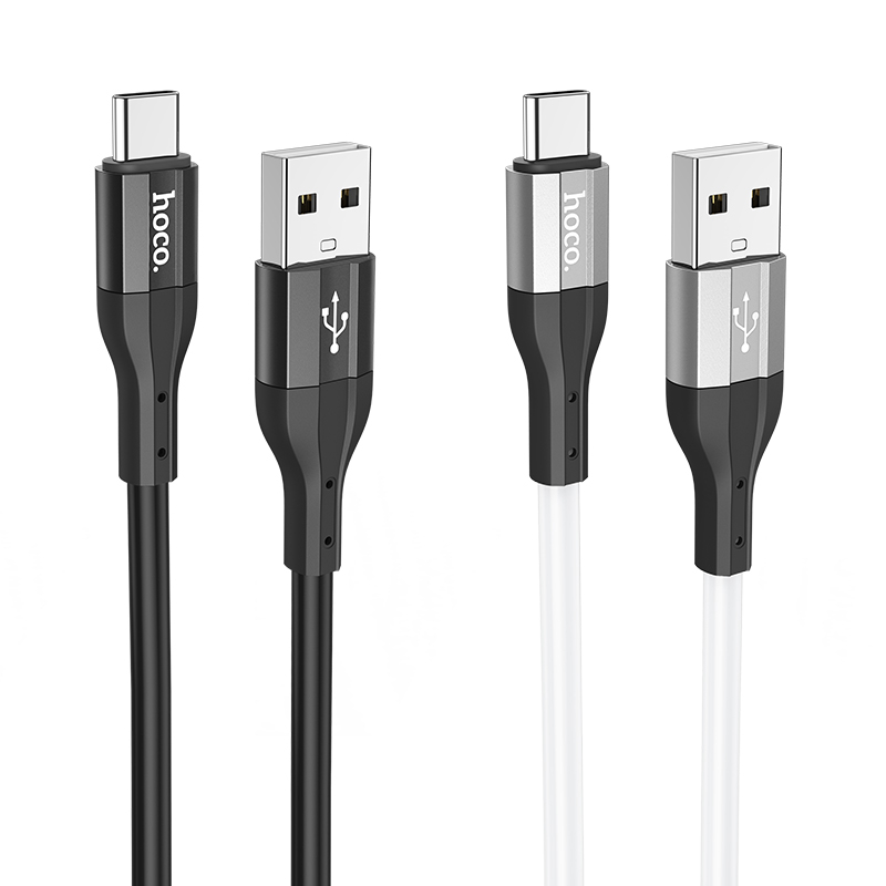 Зарядные устройства и кабели - Кабель HOCO X72 Creator USB - Type-C, 3A, 1 м, белый/черный