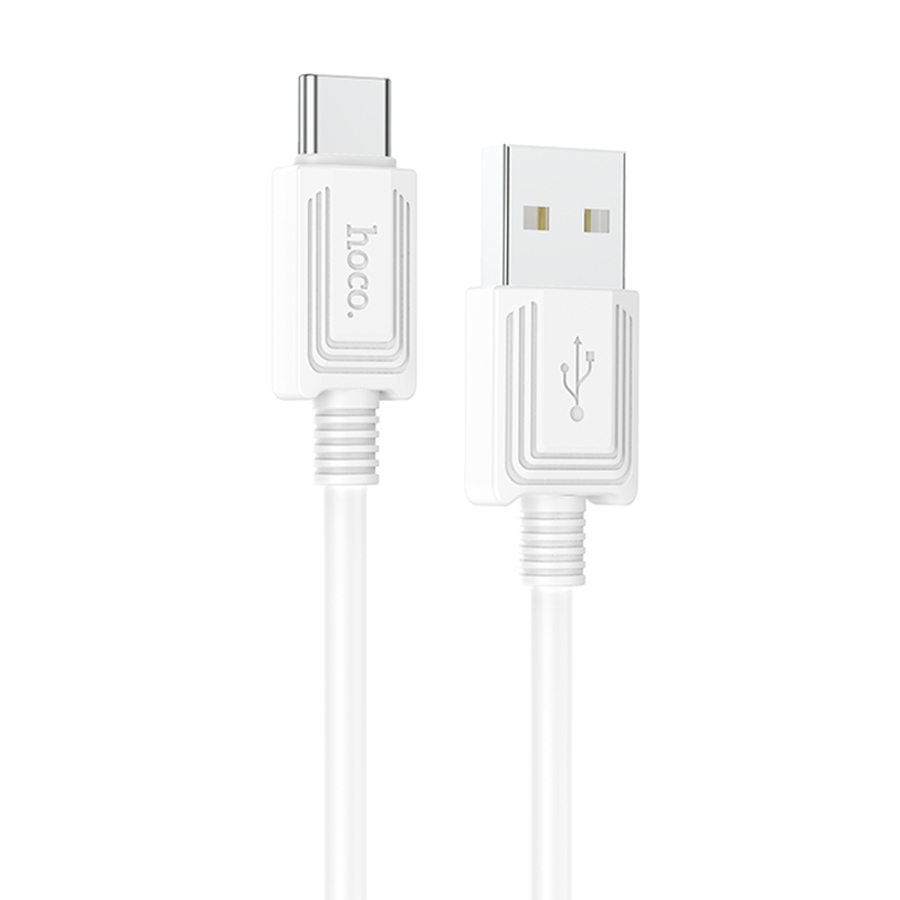 Зарядные устройства и кабели - Кабель HOCO X73 USB - Type-C, 3A, 1 м, белый/черный