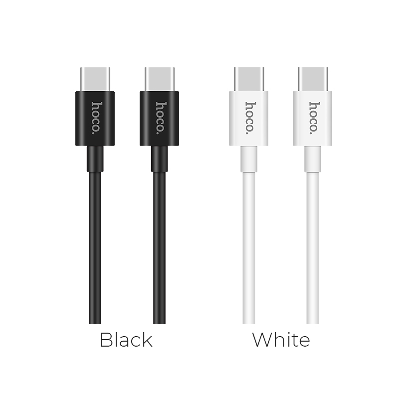 Зарядные устройства и кабели - Кабель USB-C HOCO X23 Skilled Type-C - Type-C, 3A, 1 м, черный/белый