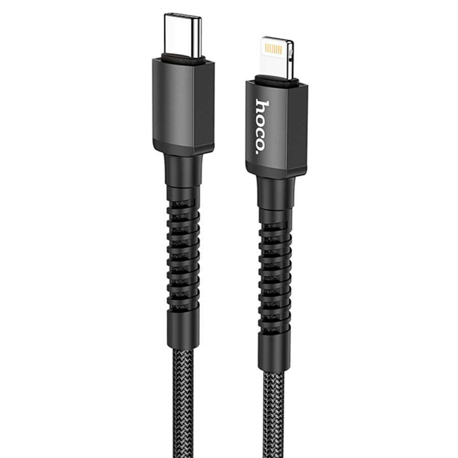 Зарядные устройства и кабели - Кабель USB-C HOCO X71 Especial Type-C - Lightning, 20W, 1 м, черный
