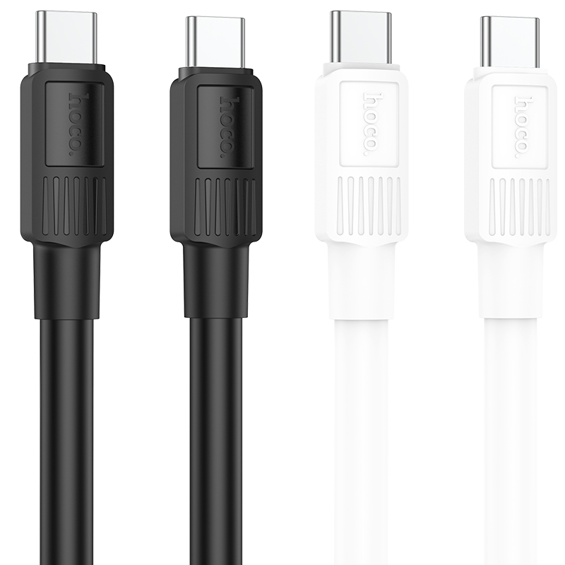 Зарядные устройства и кабели - Кабель USB-C HOCO X84 Solid Type-C - Type-C, 3A, 60W, 1 м, белый/черный