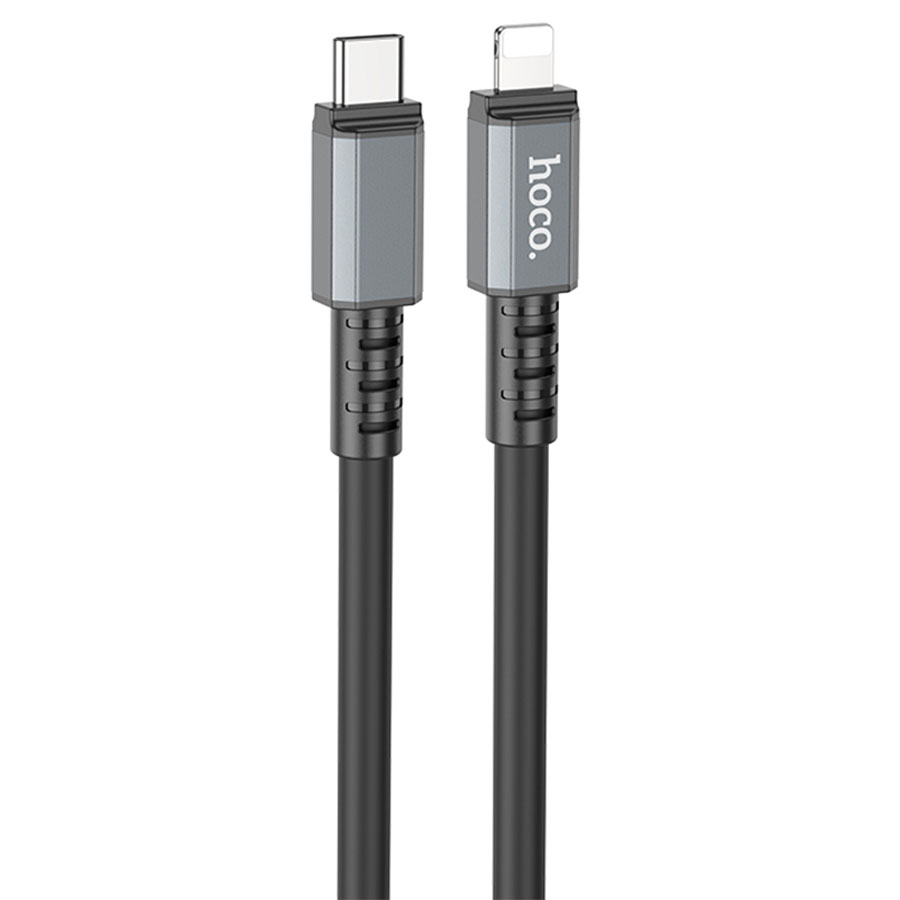 Зарядные устройства и кабели - Кабель USB-C HOCO X85 Strength Type-C - Lightning, 20W, 1 м, белый/черный
