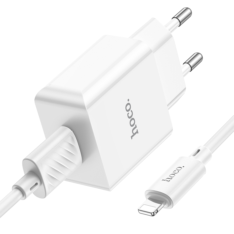Зарядные устройства и кабели - Зарядное устройство HOCO C106A 1xUSB с Кабелем USB - Lightning, 2.1A, 10.5W