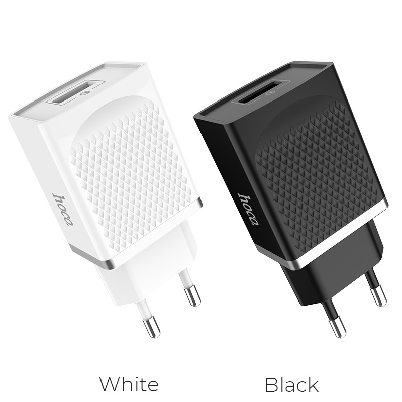 Зарядные устройства и кабели - Зарядное устройство HOCO C42A Vast 1xUSB, 1.5-3.0A, 18W, белый/черный