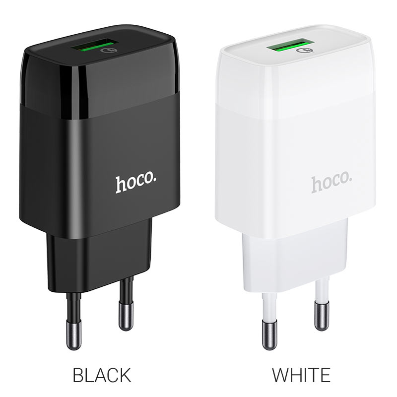 Зарядные устройства и кабели - Зарядное устройство HOCO C72Q Glorious 1xUSB, 3.0A, 18W