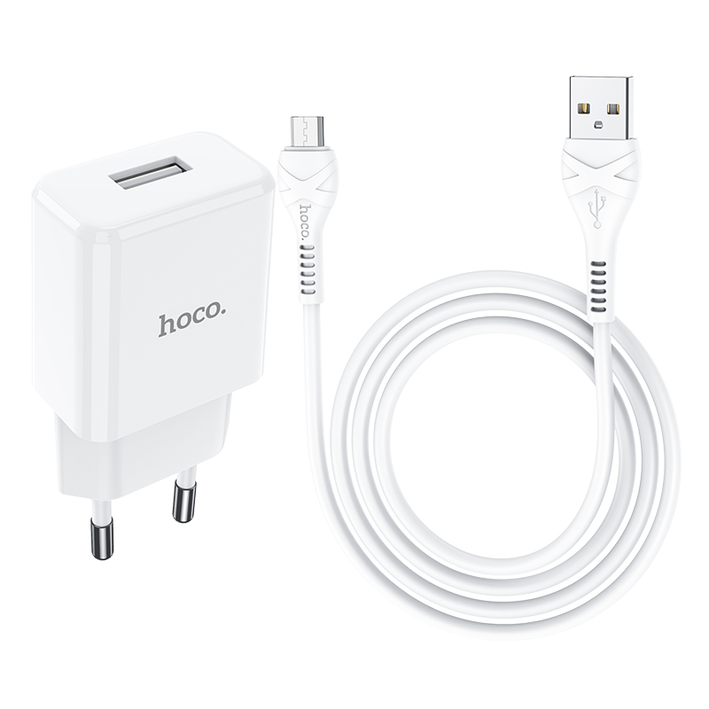 Зарядные устройства и кабели - Зарядное устройство HOCO N9 Especial 1xUSB с Кабелем USB - Micro, 2.1A, 10W