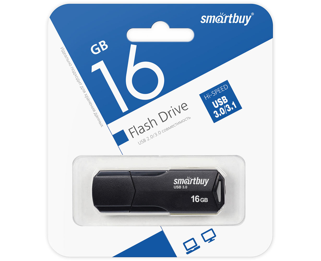Флешки - Флешка USB 3.0/3.1 SmartBuy Clue 16GB