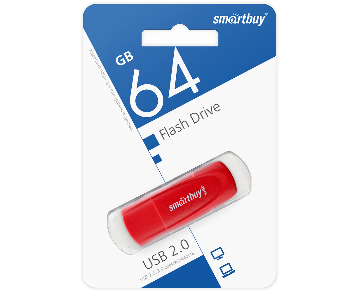 Флешки - Флешка USB 2.0 SmartBuy Scout 64GB