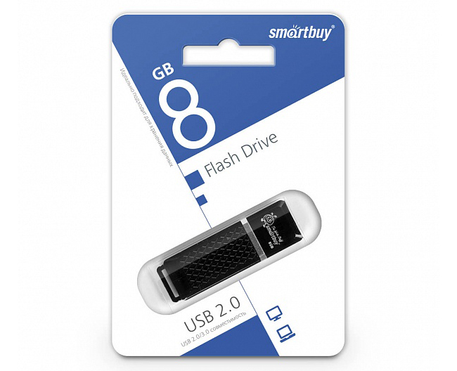 Флешки - Флешка USB 2.0 SmartBuy Quartz 8GB